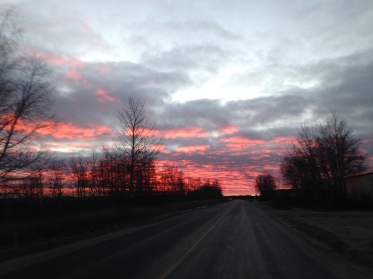 On the way to work one morning.. Red sky in the morning, sailors warning