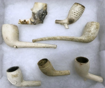 Conception Bay Pipes. Various dates from the 1700-1800s.